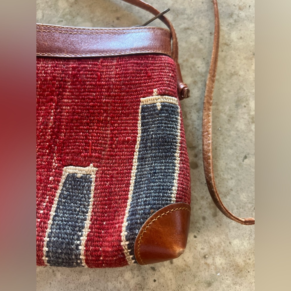 Gorgeous Kilim & Leather Crossbody - Picture 2 of 7